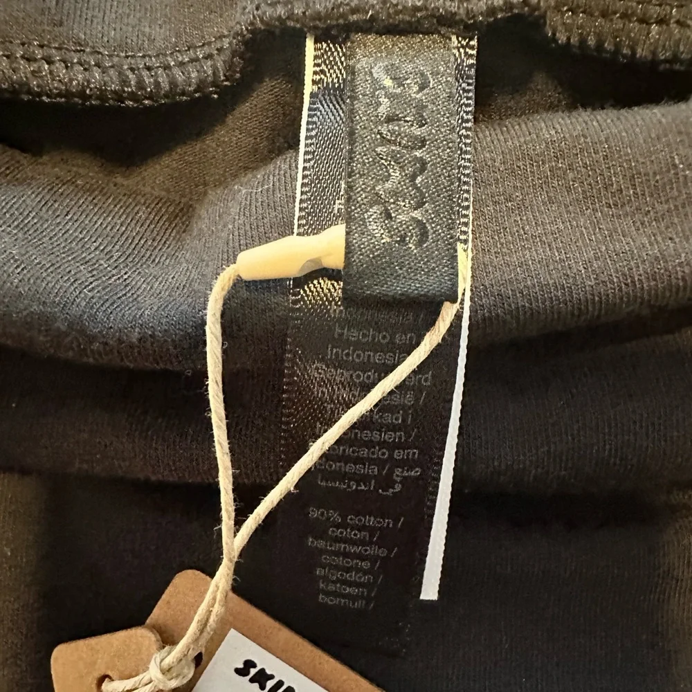 SKIMS Black Authentic Product Black Fold Over Pant Cotton Jersey Size Large NWT - Picture 9 of 10